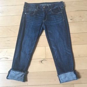 American Eagle artist crop jeans